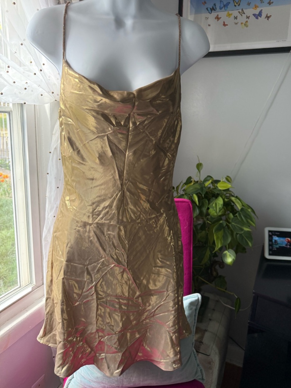 NWT gold zara dress